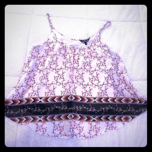 Express Floral Tank Top Boho Large - Picture 1 of 4
